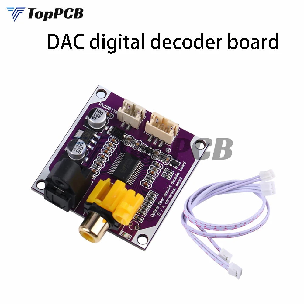 Dac Digitale Audio Decoder 24bit 192Khz Optische Vezel Coaxiale Digitale Signaalingang Stereo Uitgang Decod Board