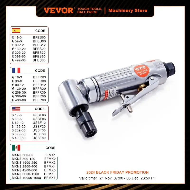 VEVOR Air Angle Die Grinder 1/4