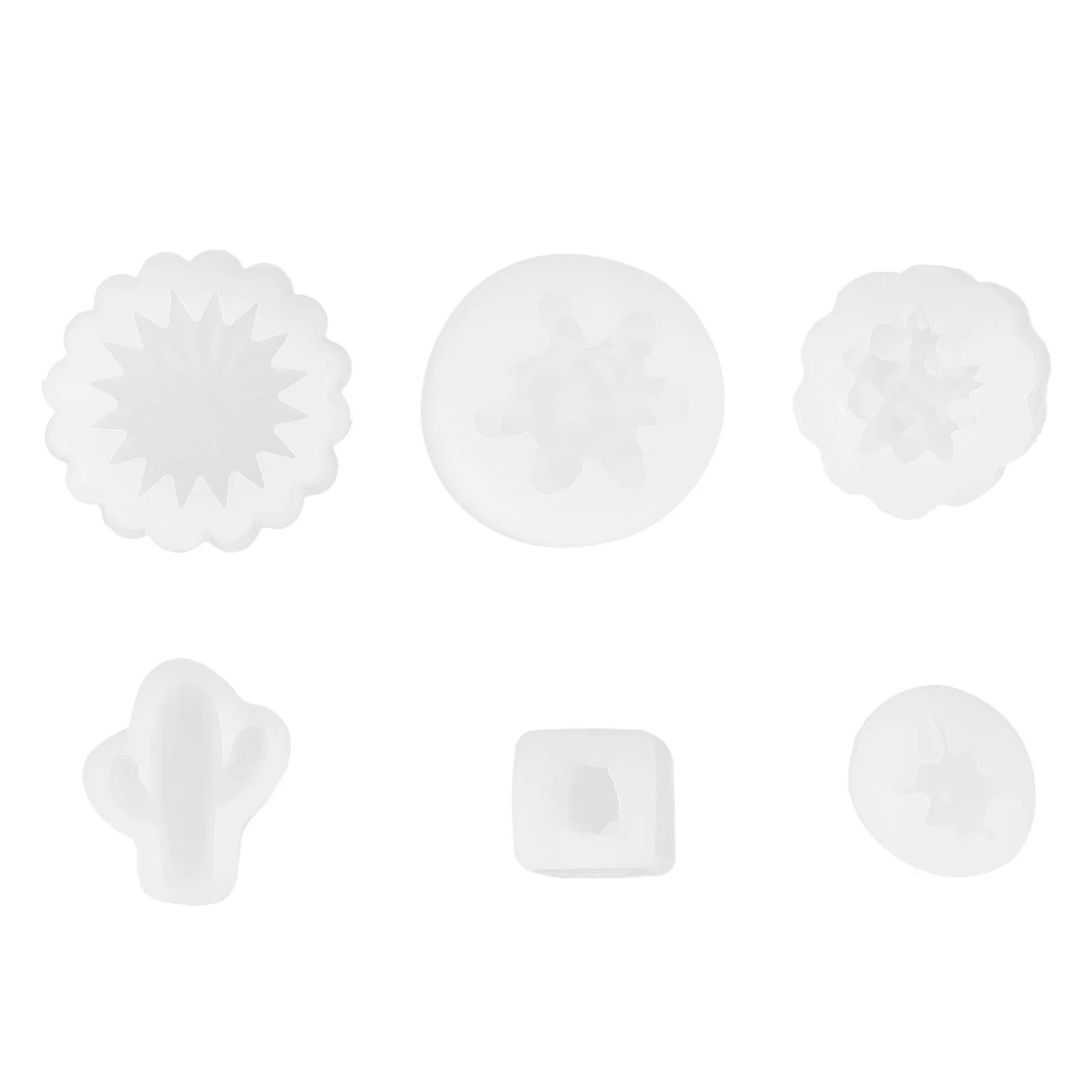 

6Pcs Succulent Cactus Silicone Molds Flexible Mold Soap Mold DIY Crafting Wax Making Tools Molds for Candles