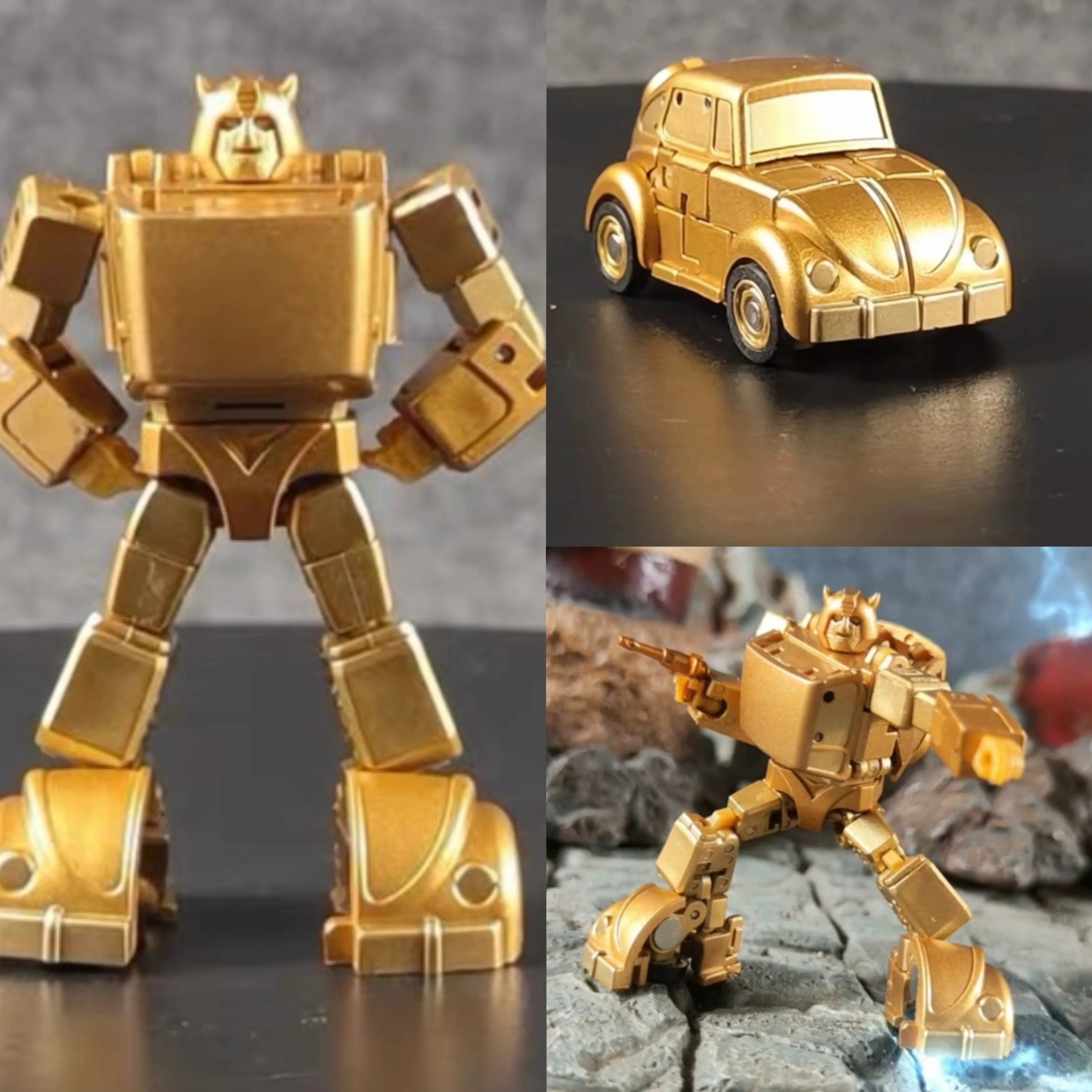 ألعاب التحول السحرية المربعة Ms-B21g شخصية الحركة الذهبية الصغيرة لضابط الذكاء #1