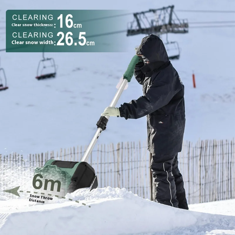 بطارية ليثيوم 20 فولت عالية الطاقة قابلة للطي محراث الثلج قطعة أثرية بلاستيكية متعددة الوظائف لتصفية الثلج بالدفع اليدوي الصناعي DIY