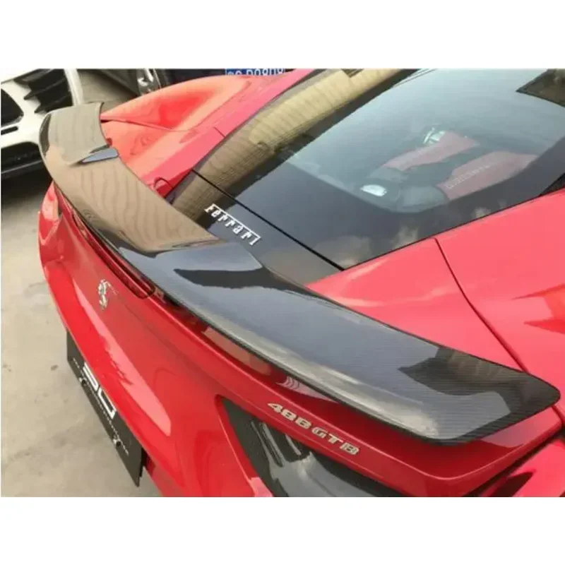 

Спойлер на заднее крыло багажника из настоящего углеродного волокна для Ferrari 488 Spider GTB 2015 2016 2017 2018 2019 2020 2021 2022