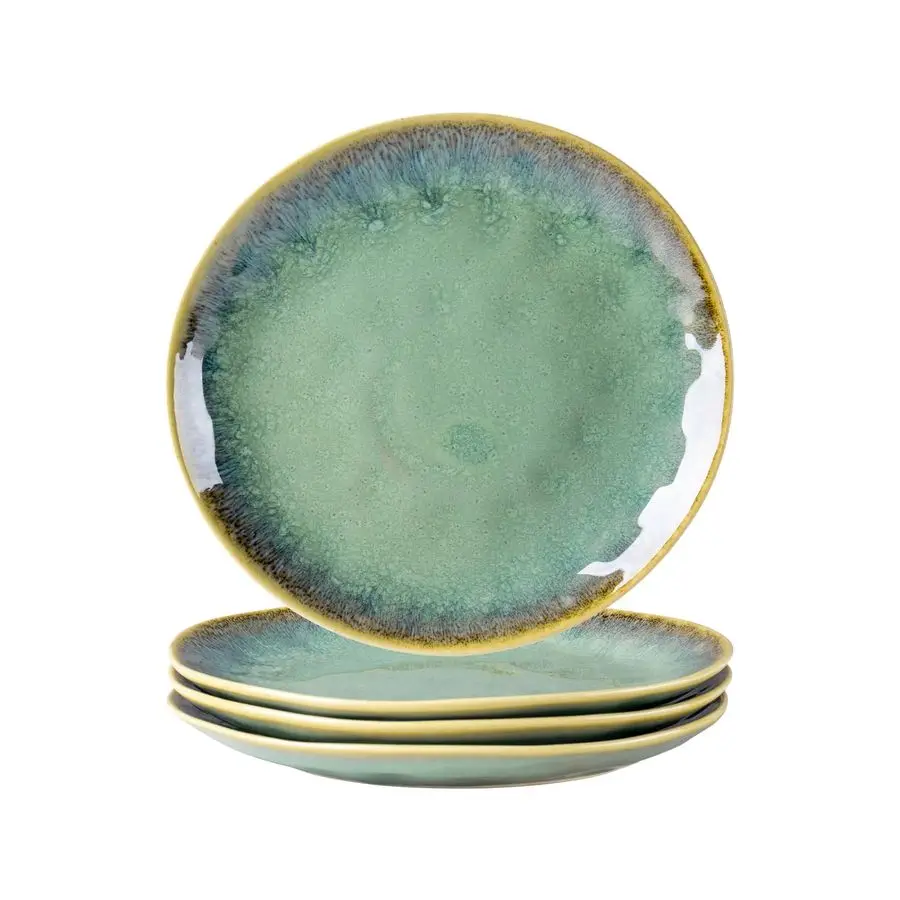 

Керамические десертные тарелки, набор из 8,5-дюймовых салатных тарелок, фарфоровая сервировочная посуда для закусок для торта, кухни, посуда с микроволновым усилителем