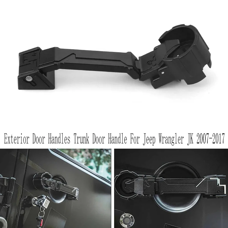 

A05U-Aluminum Car Exterior Door Handles Trunk Door Handle For Jeep Wrangler JK 2007-2017