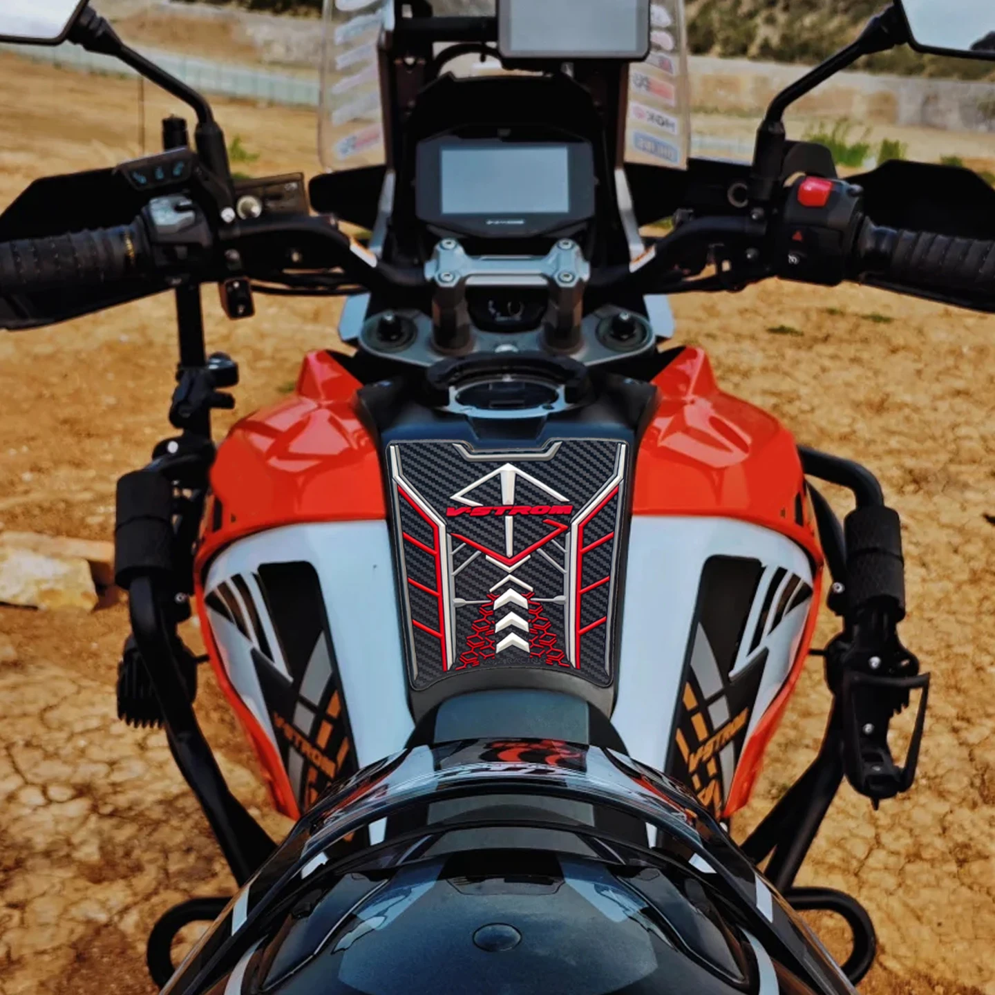For Suzuki V-STROM DL1050DE/XT DL1050 DE/XT DL 1050XT Anti Slip Sticker Rubber Tank Pad Motorcycle Sticker Knee Pad Side Sticker view 2