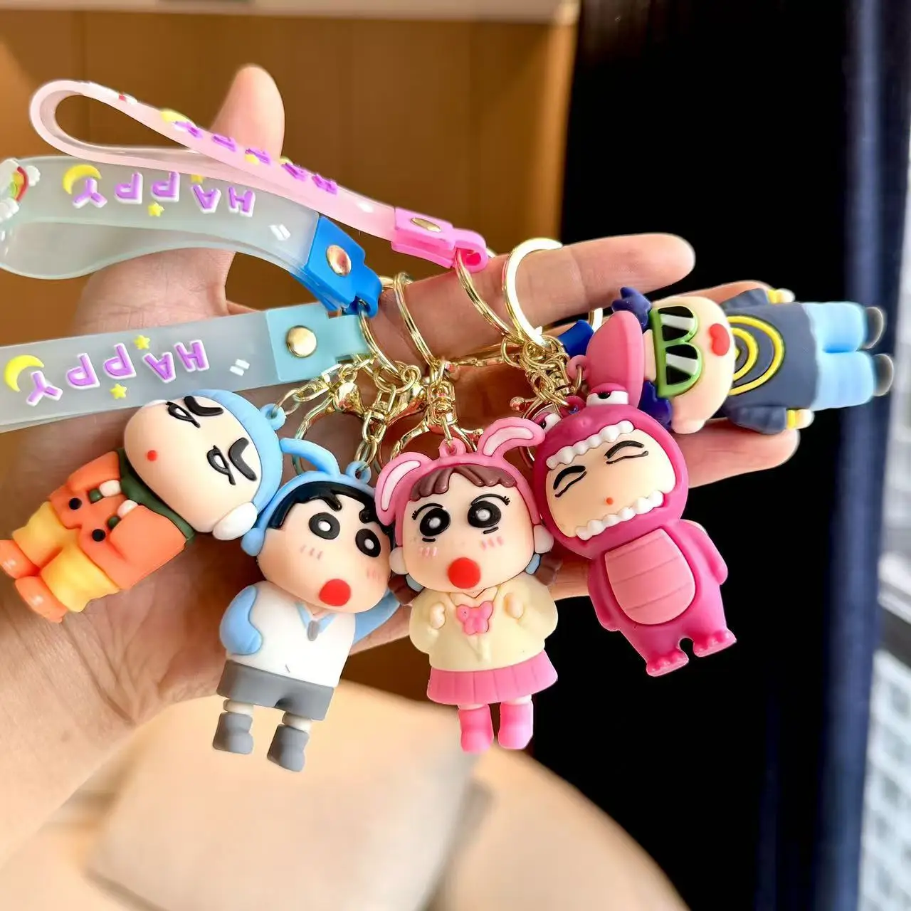 

3-5PSC Creative Cartoon Xiao Xin Keychain Charms for Bags and Car Keys Student Schoolbags and Handbag Accessories Gift