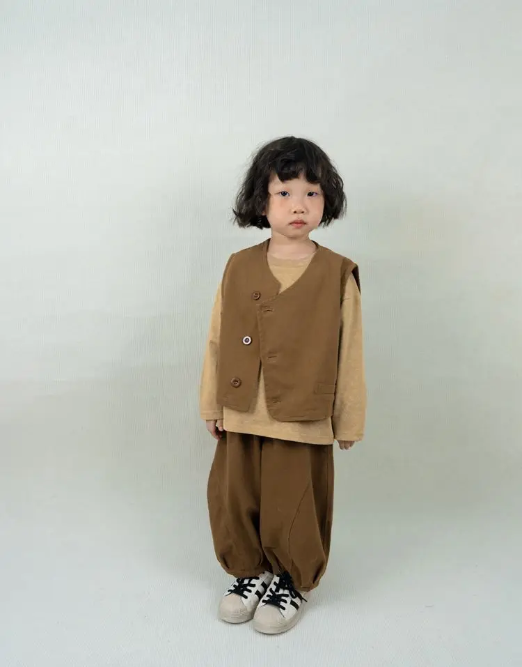 Waistcoat Cropped Vest Small Outerwear Boys Grils Children Spring Autumn New Fashionable Comfortable Solid All-matching