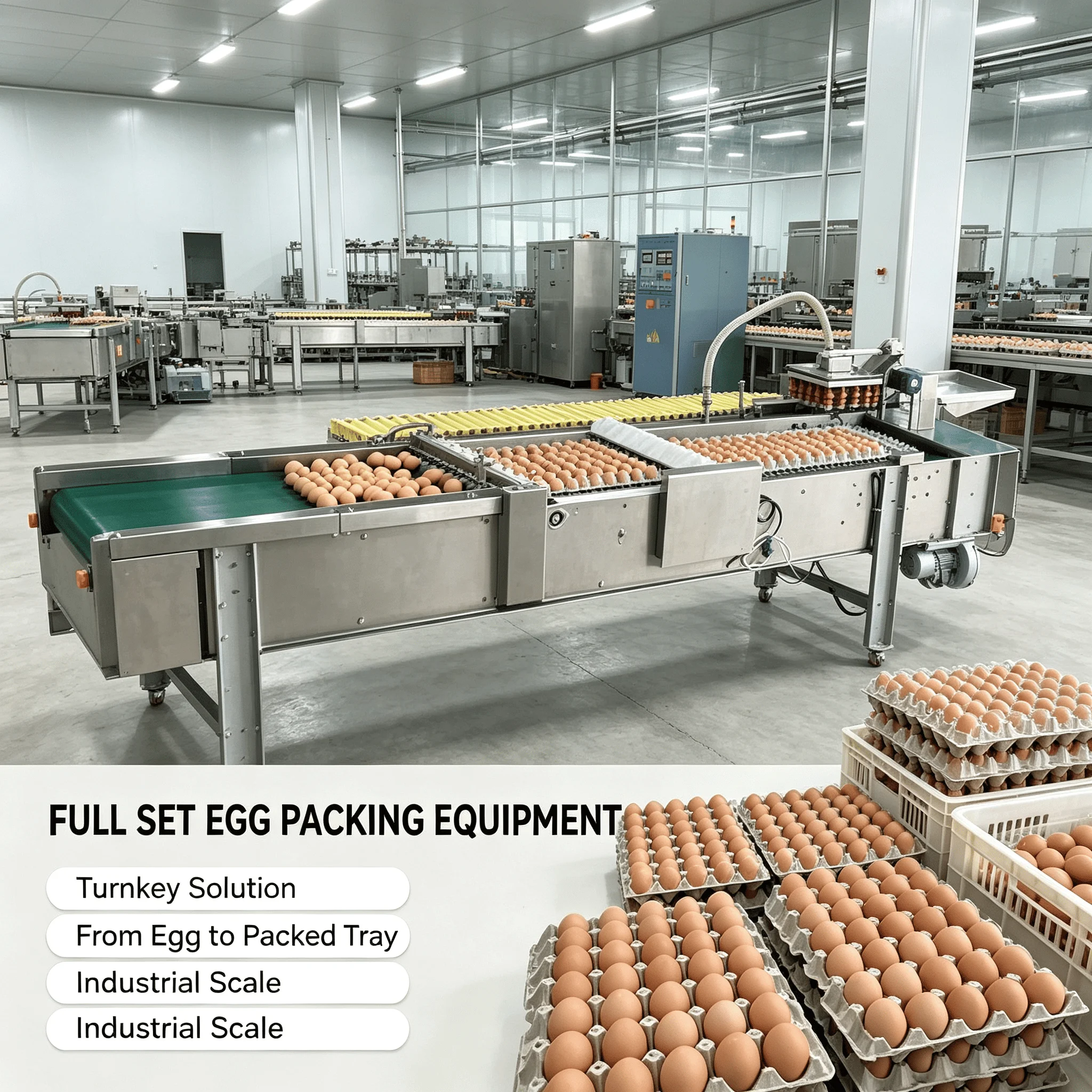 Chicken Farm Egg Packaging Machine Automatic Small Capacity Packer With Manipulator Customized