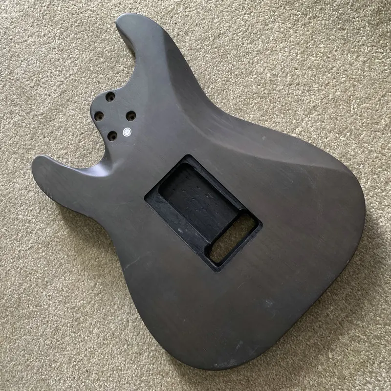 HB836  Black Color ST Model  Electric Guitar Body HSH Pickups Solid ASH Two Points Fixed Tremolo Style Parts Replace Accessories