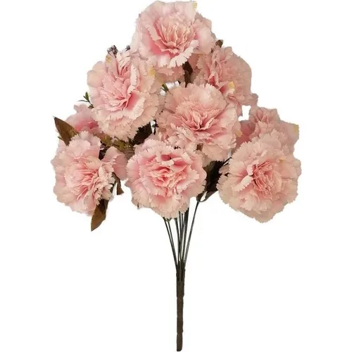 Nettenevime Artificial Flower Carnation Harness Pink 9-Head Big Bundle 45CM