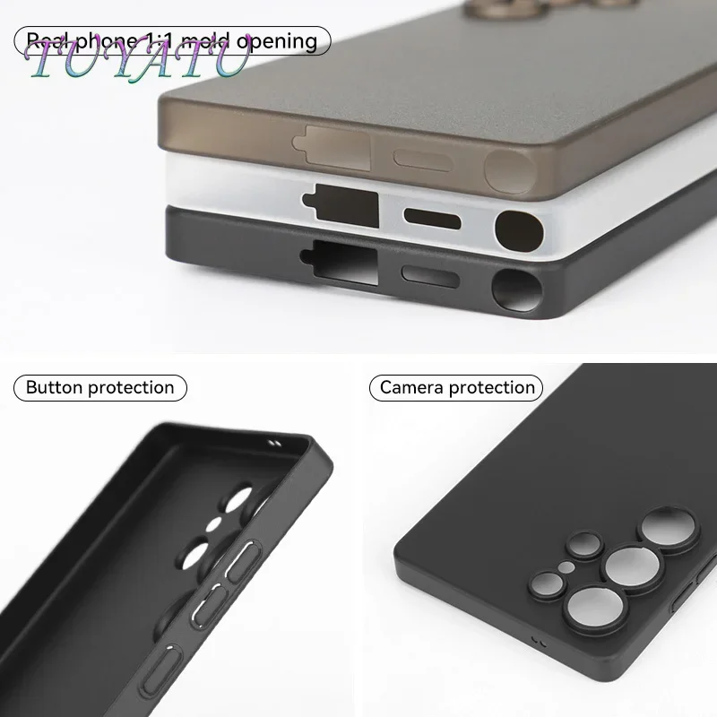 New Material Semi Transparent Precision Hole Perfect Fit Thinnest 0.35mm PP Phone Case for Samsung galaxy S25 Ultra plus