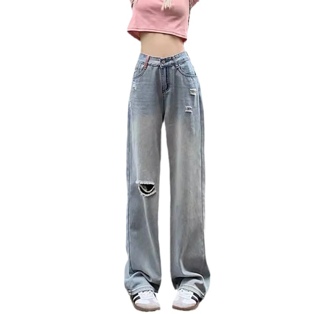 

Baggy Jeans Woman High Waist Female Clothing Vintage Clothes Newjeans Women's Pants Streetwear Straight Leg Jeans Denim