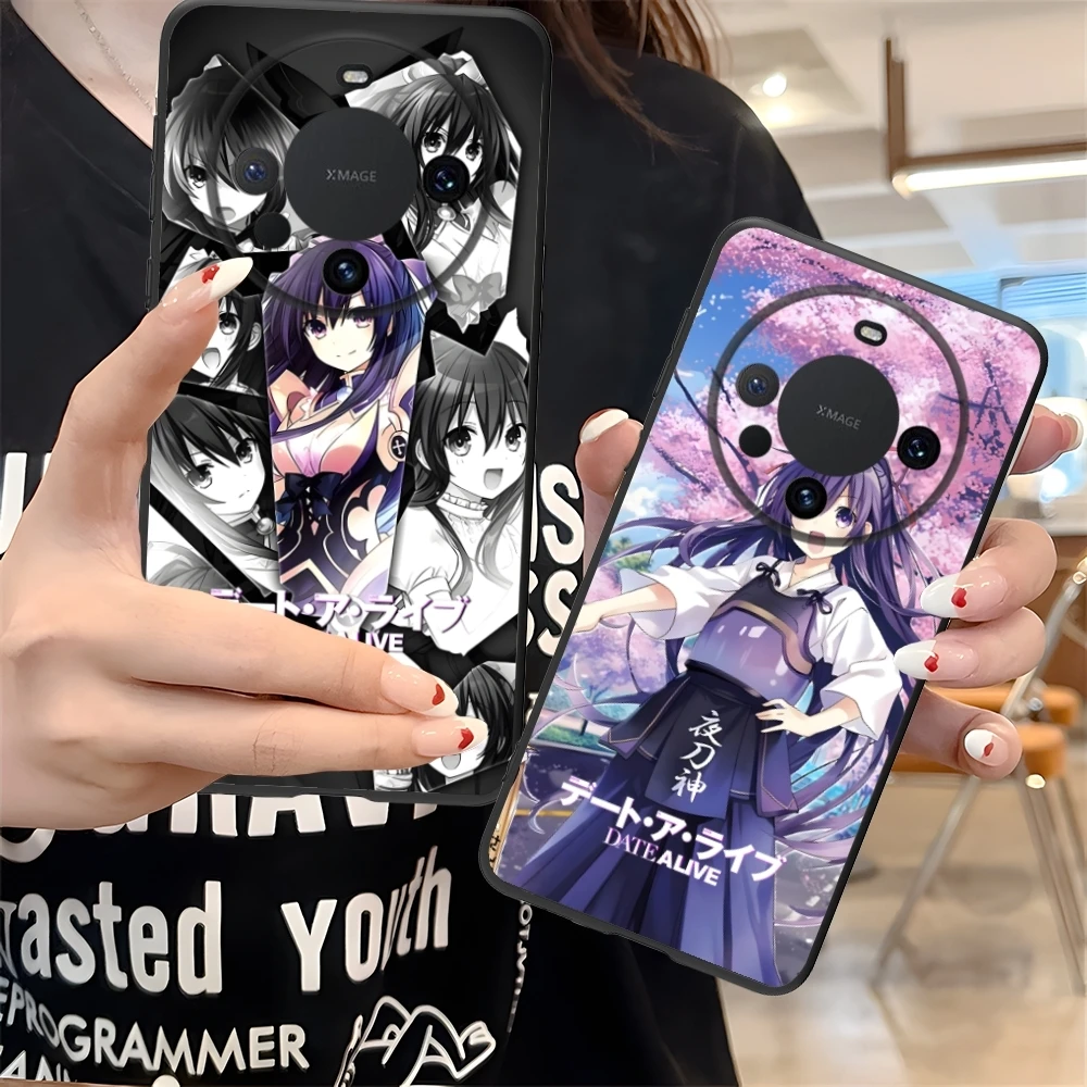 DAL Tohka Yatogami Mobile Cell Phone Case for Huawei Mate 60 50 40 30 20 10 Pro Plus Lite E 5G Black Soft Phone Cover Shell