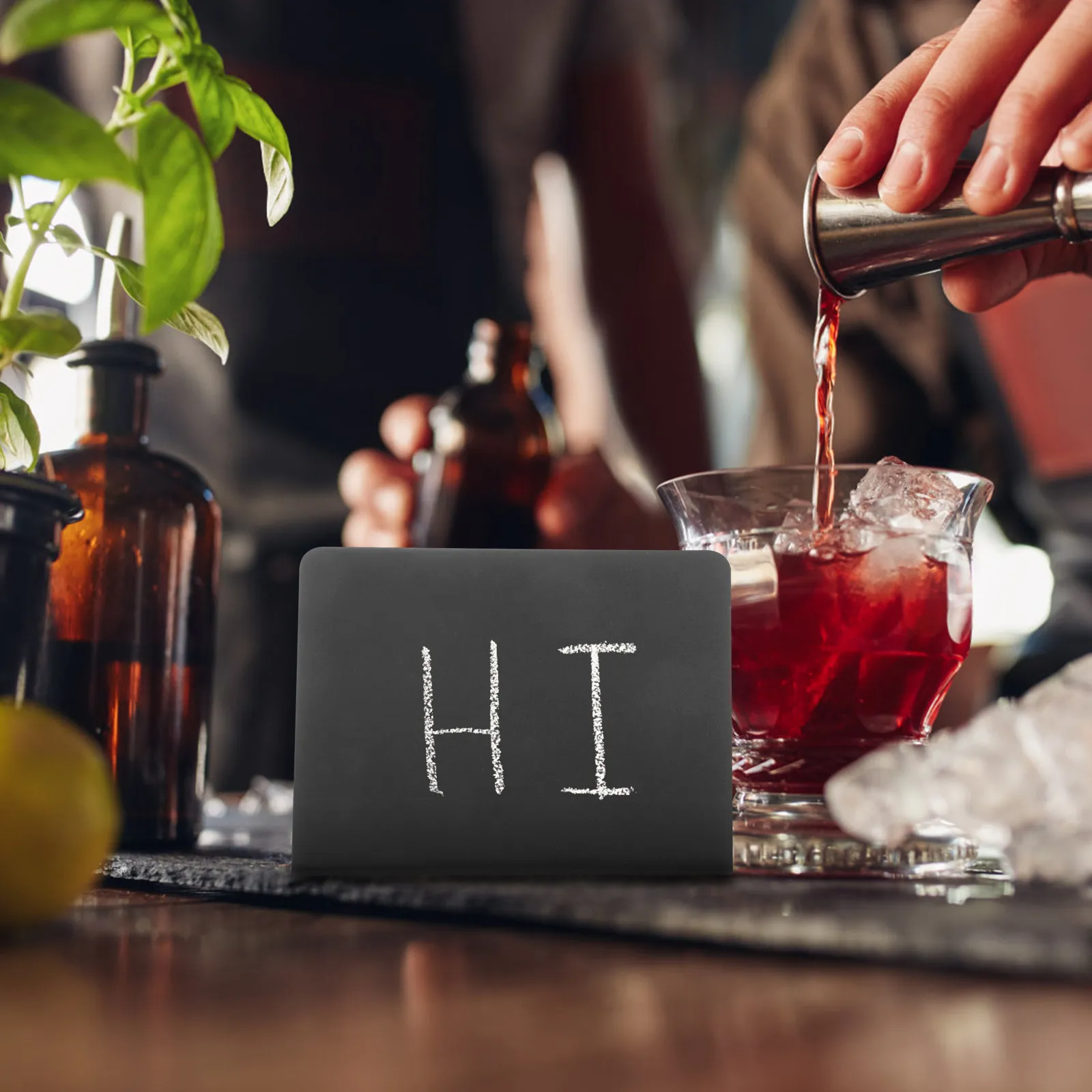 

10Pcs Reusable Acrylic Chalkboard Desktop Message Boards Mini Blackboard Signs for Cafe Restaurant Office Home Memo Display