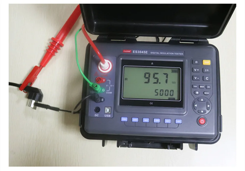 FUZRR ES3045F Megohmmeter 5KV 10KV 15KV Insulation Resistance Ohmmeter Digital insulation resistance Test meter for Transformer