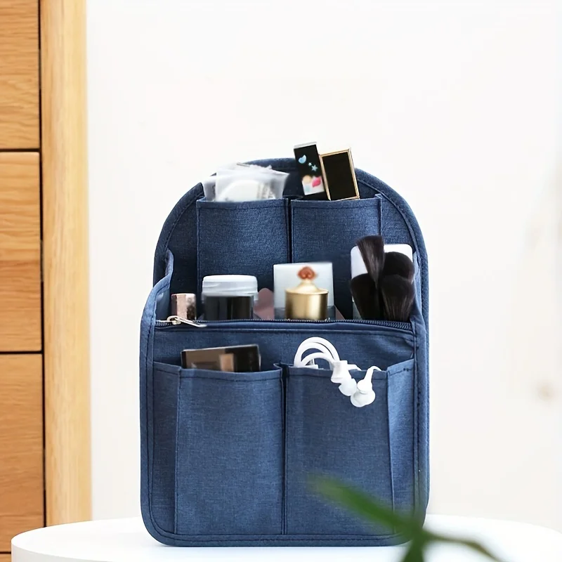 Backpack Insert Storage Bags Travel Organizer Felt Bag Insert Cosmetic Bag Multi-Pockets Student Backpack Liner Bags Accessories