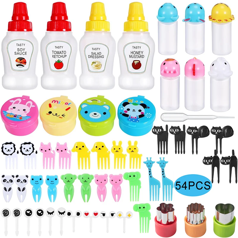 Mini Animals Food Picks for School Kids Children Cute Cartoon Fruit Forks Snack Cake Dessert Toothpicks Lunch Box Accesorioes