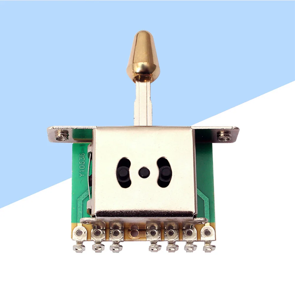 

Aluminum Alloy 5 Way Pickup Selector Switch Electric Guitar Pickup Replacement Plastic Tip Screws Included Durable