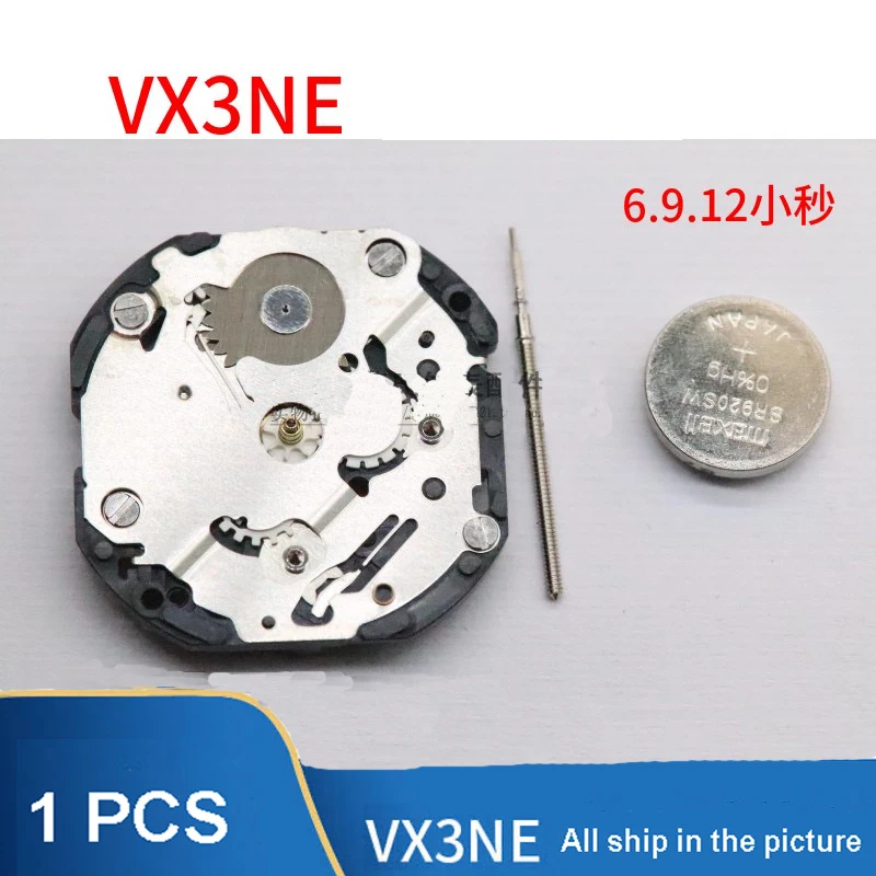 Original Japanese VX3NE Movement VX3N Quartz Movement 6Hands 6/9/12 Watch Movement Accessories