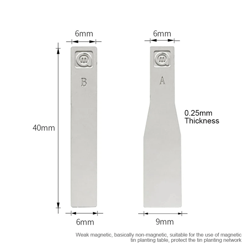 AMAOE Solder Paste Scraper Blade Models and Shapes