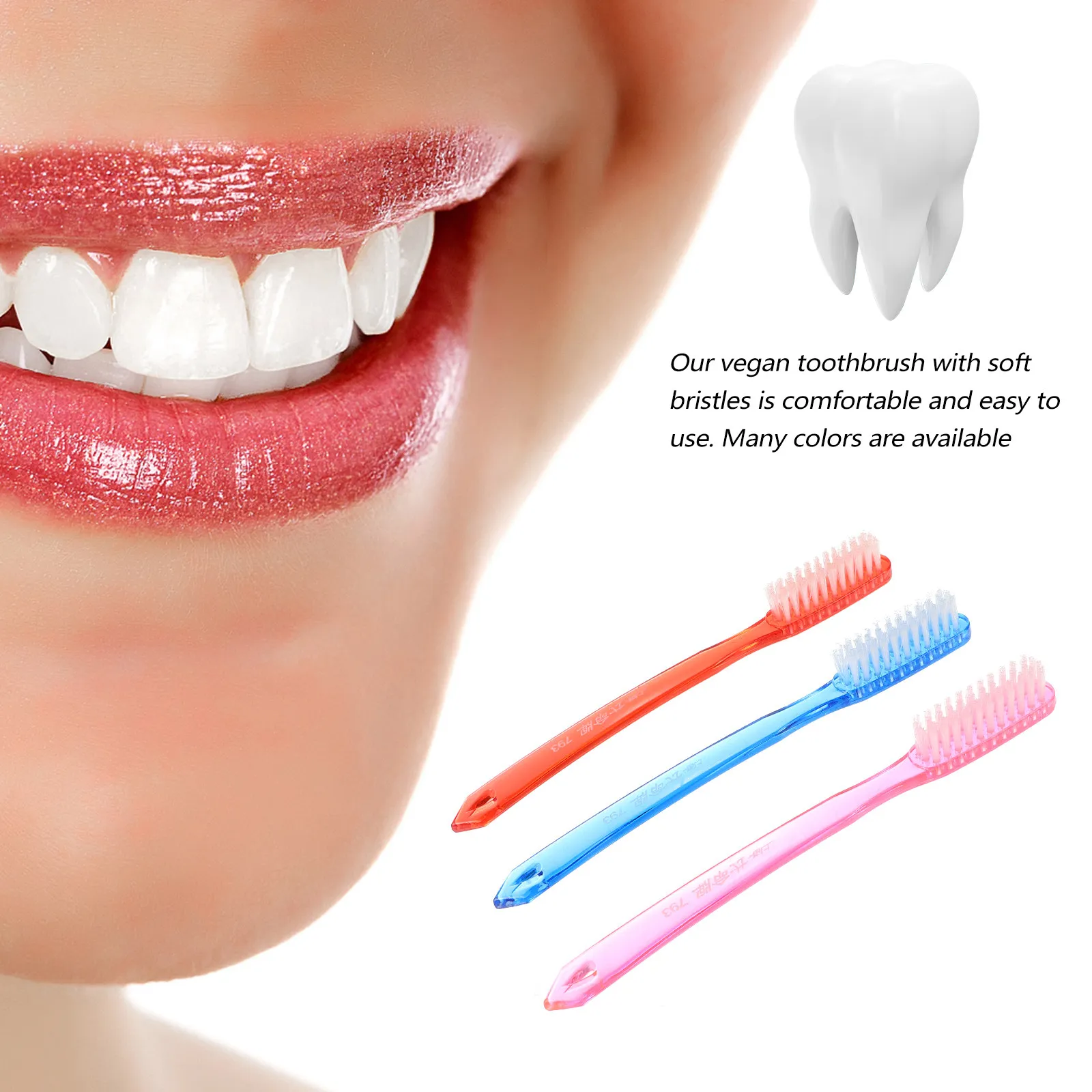 12Pcs Adults Premium Hard Bristle Toothbrush Deep Clean Whitening Effect Smooth Neck Design Non-Slip Handle