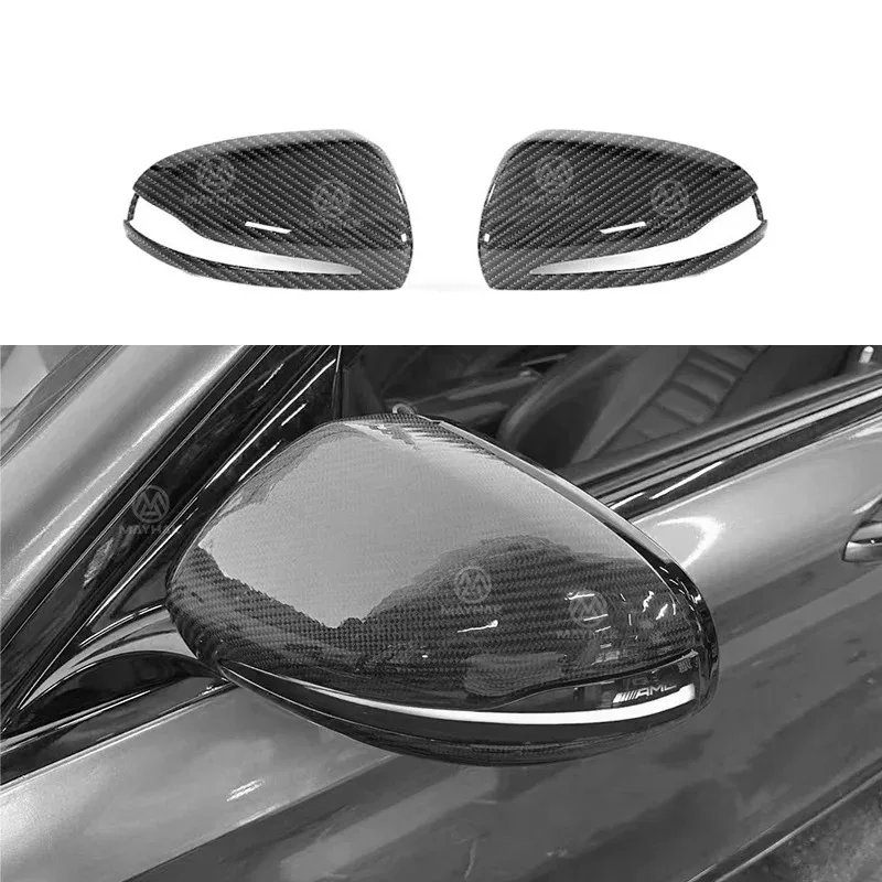 

Real Carbon Fiber Car Mirror Cover Automobile Side Rearview Mirror Caps Exterior Parts for W205 W213 W222 C E S Class