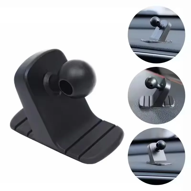 

Car Cell Phone Holder Base 17mm Ball Head Base Dashboard Mounting Suction Cup Anti-slip Bracket Air Outlet Clip Car Accessories