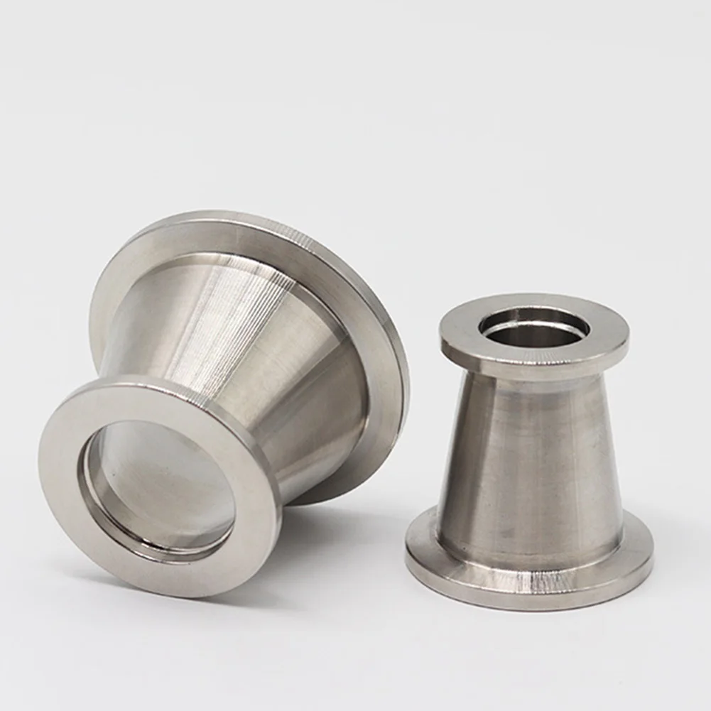 KF50-KF25 Vacuum Tapered Reducer 304 Stainless Steel Three Clip Flange Joint For KF Vacuum Pipe Fittings Industrial Accessory