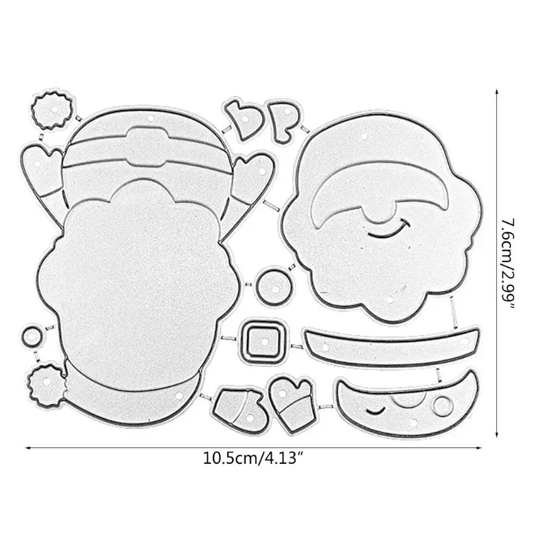 크리스마스 산타클로스 금속 절단 다이 스텐실 스크랩북 DIY 앨범 스탬프