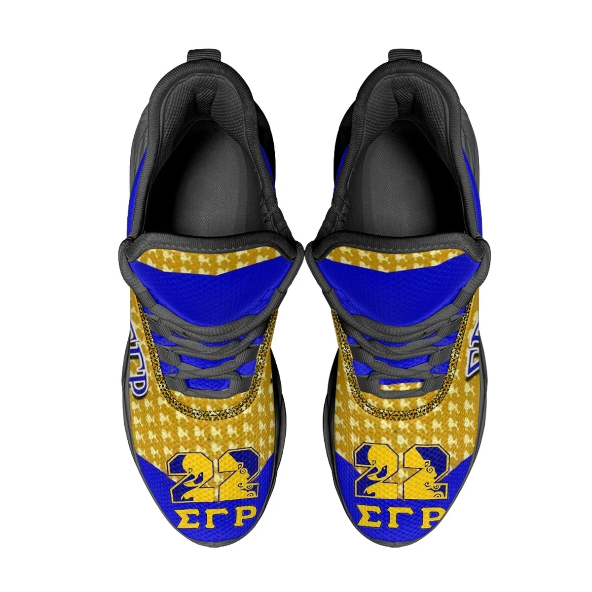 Breathable Female Platform Lace-Up Swing Shoes Sigma Gamma Rho Print Comfortable Lightweight Running Shoes Non-Slip Sneakers