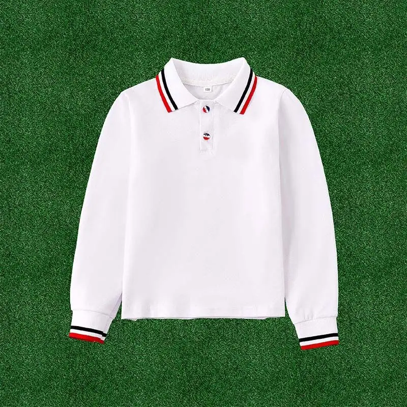 

Новая летне-весенняя кружевная хлопковая белая блузка для девочек и белые рубашки с длинным рукавом для мальчиков, школьная форма