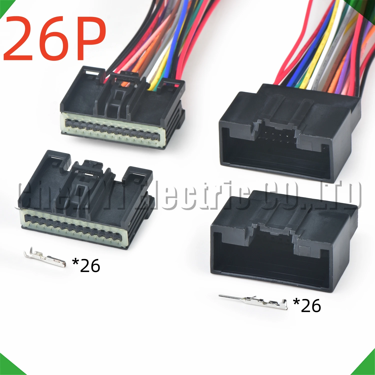 Conectores automotrices de 26 pines, panel de instrumentos LCD completo, enchufe de arnés de cables 7287-2043-30 para Ford Mondeo Focus