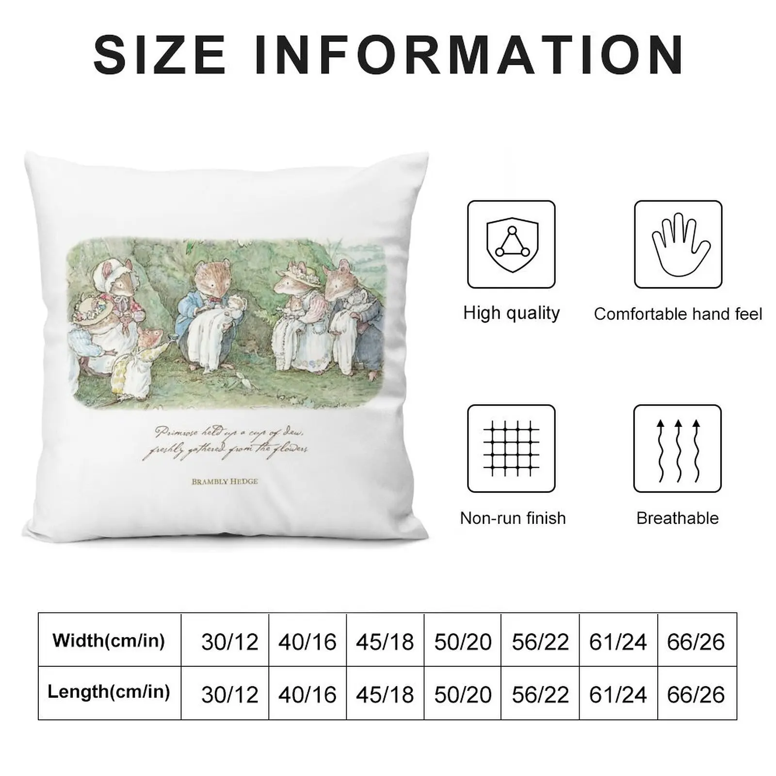 Brambly Hedge Naming Ceremony Throw Pillow Cusions Cover Couch Cushions Covers For Sofas pillows decor home pillow