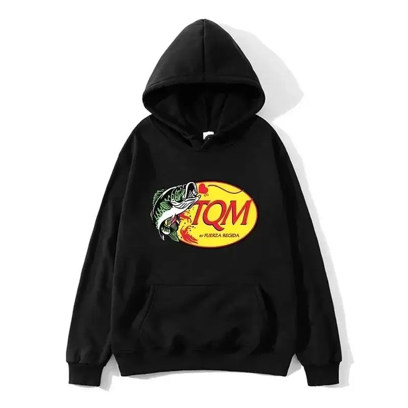 

Force Regida TQM Hoodies Long Sleeves Comfortable Hooded Sweatshirts Fleece Casual Cartoon Printing Pullovers Harajuku Sweatshir