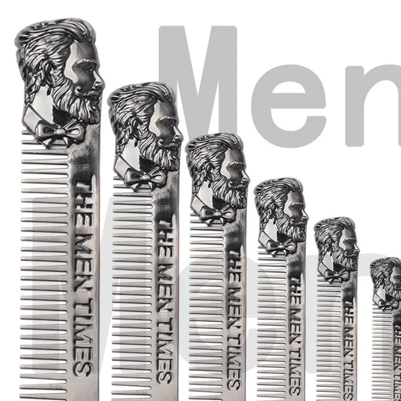 Gentelman Barber Styling Metal Comb Stainless Steel Bearded Man Decoration  Mustache Care Shaping Tools Pocket Size