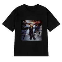 Avril Lavigne Let Go Album Cover Graphic T Shirt Men Summer Vintage Oversized Short Sleeve T-shirts Unisex Black  Cotton Tops