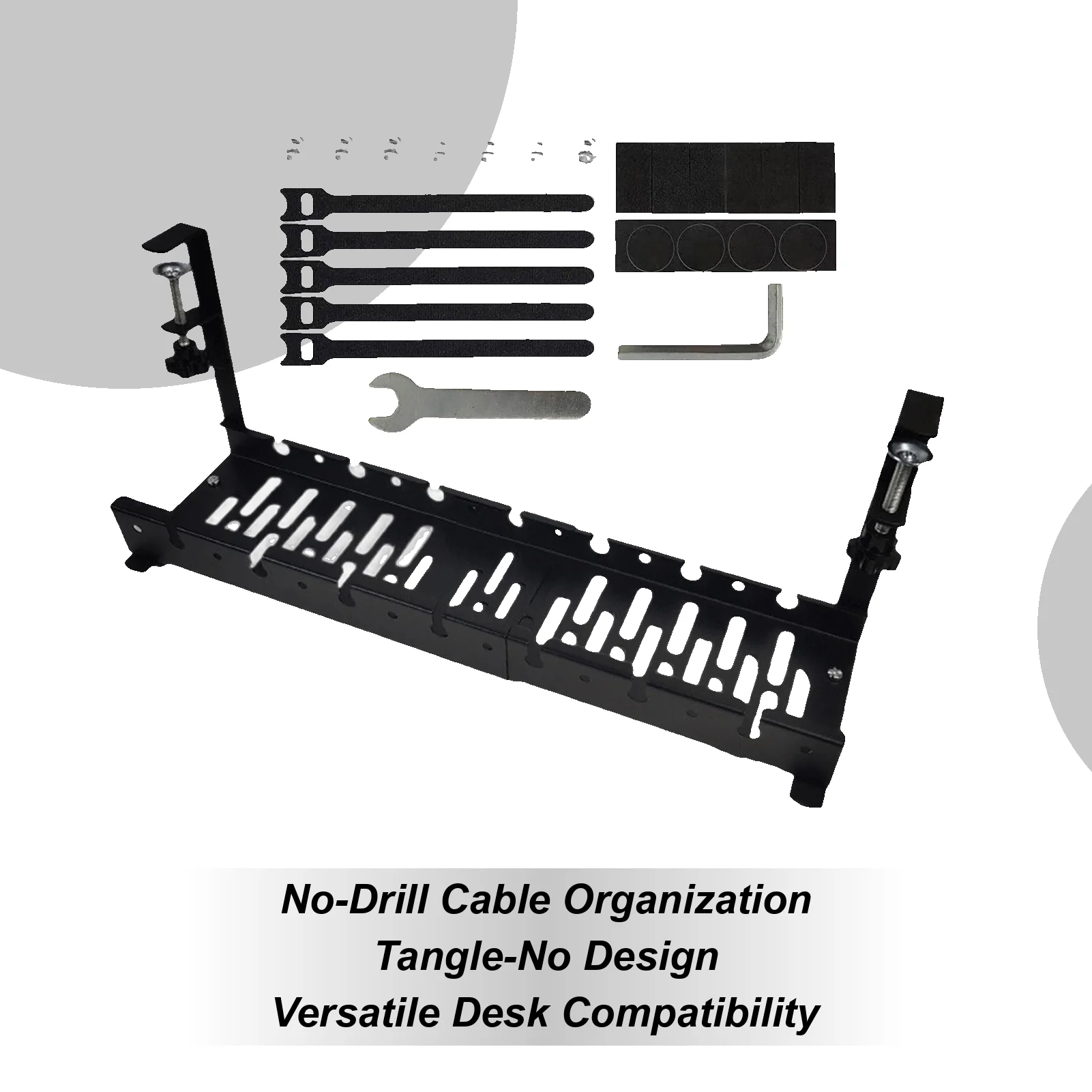 

Desk Cable Organizer Under Desk Cord Management Organization Manager Rack Storage Expandable Basket Tray For Computer Charging