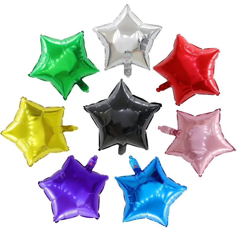 5 pcs/10 inch Five-pointed star foil balloon baby shower wedding children's birthday party decorations kids balloons  birthday