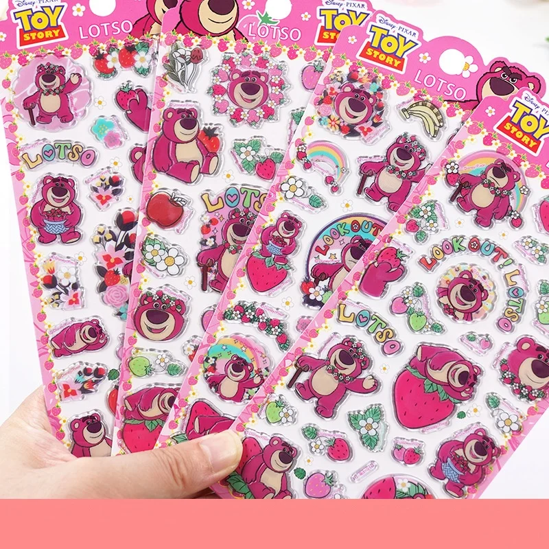 

Набор из 4 наклеек с мультяшными медведями Lots-O'-Huggin' Bear, объемные, для декора чехлов для телефонов, стаканов, блокнотов, подарок на день рождения для девочки