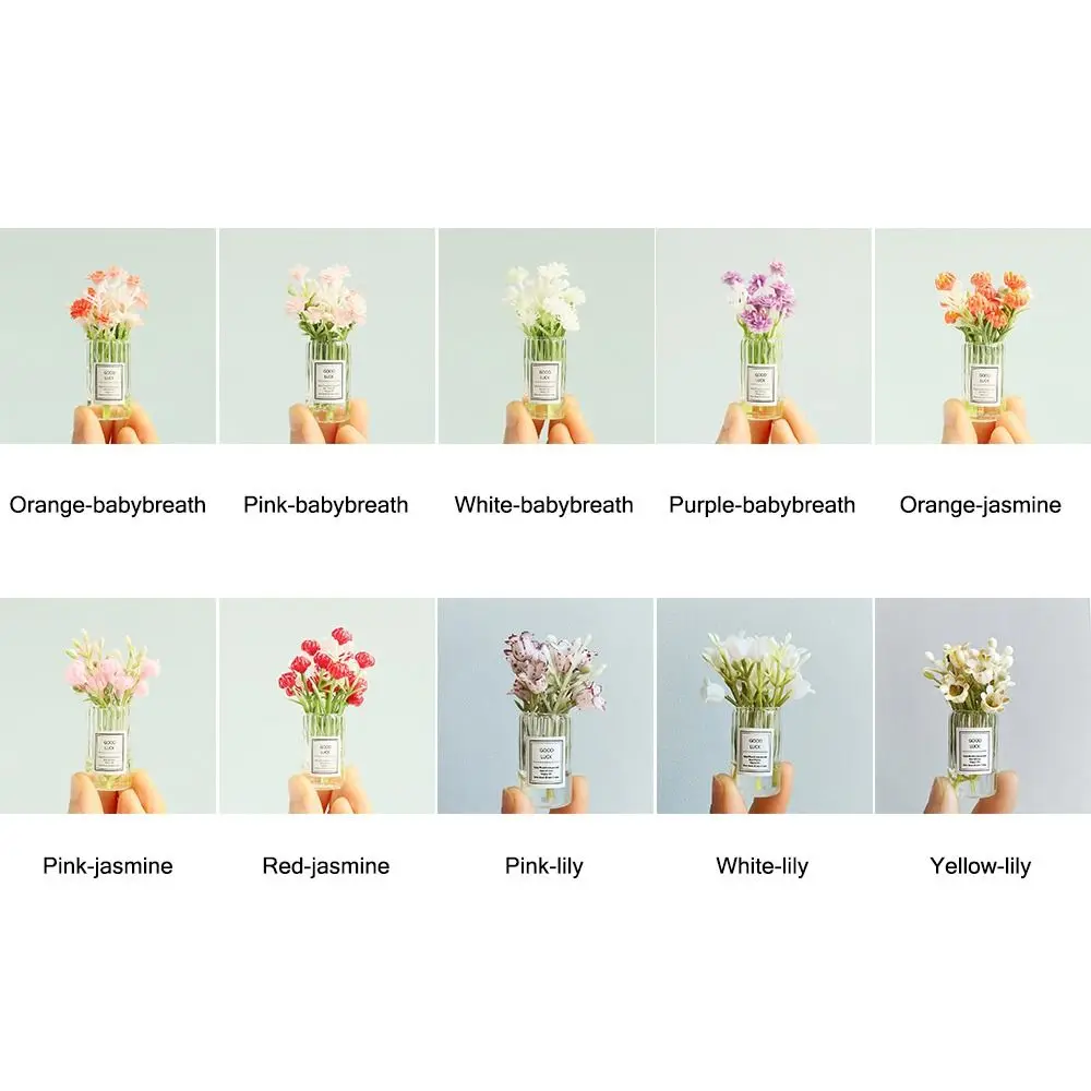 Toy Multicolor Dollhouse Flower Vase 1/6 1/8 1/12 Accessories Micro Jasmine Ikebana Micro Landscape Playing House Floral