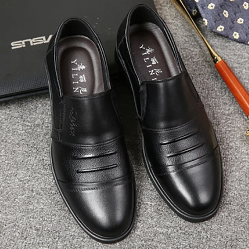 Winter Shoes Men Genuine Leather Casual Shoes Business Plus Cashmere Warm Cotton Shoes With/No Fur Leather Shoes Sneaker