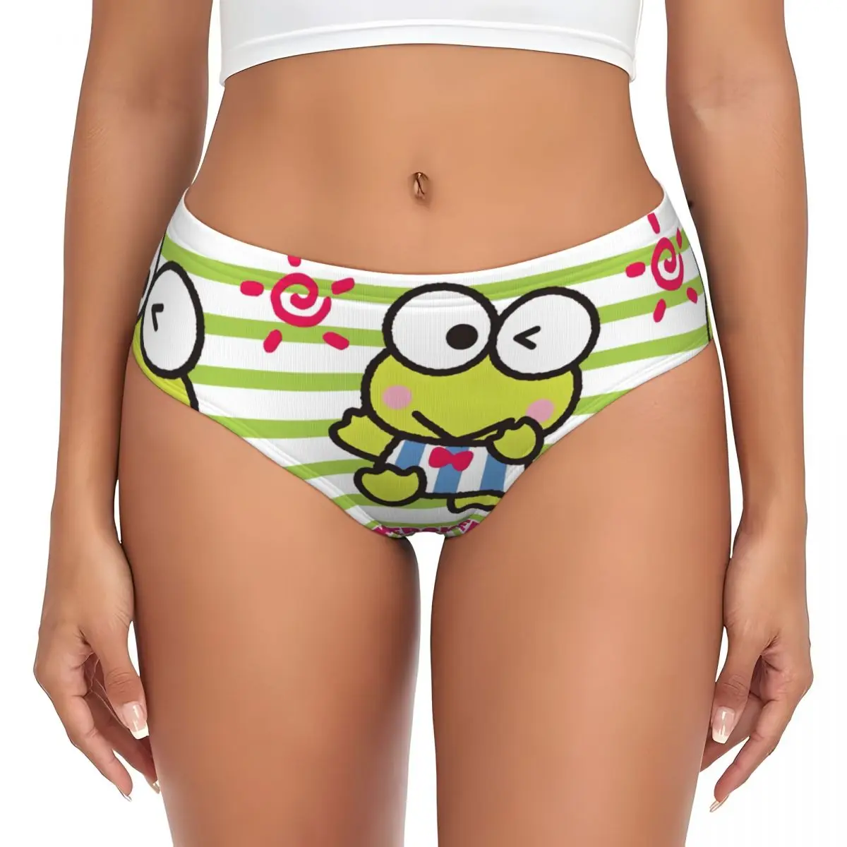 مخصص Keroppi كبير العينين الضفدع الكرتون ملخصات الملابس الداخلية النسائية تنفس تمتد مانغا سراويل