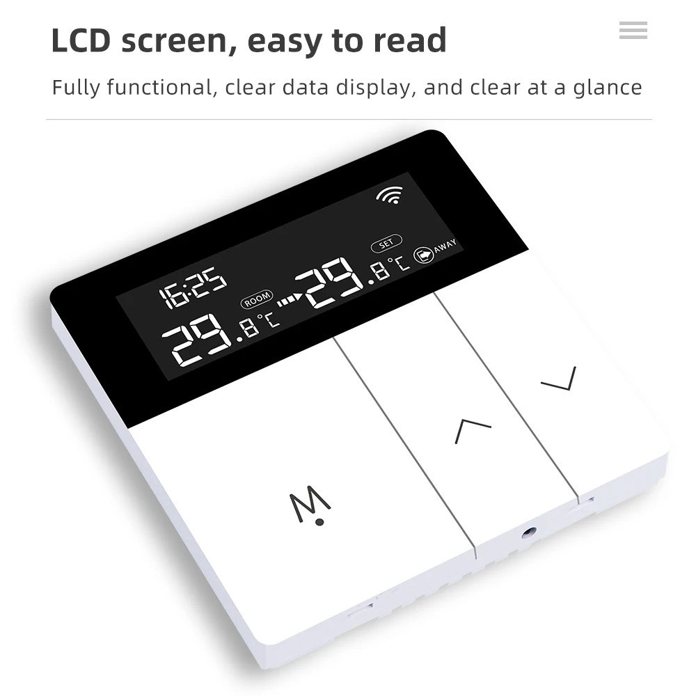 Imagem -04 - Smart Floor Heating Controller Termorregulador Wifi para Piso Quente 16a Underfloor Heater Coletor de Temperatura Baixo Consumo