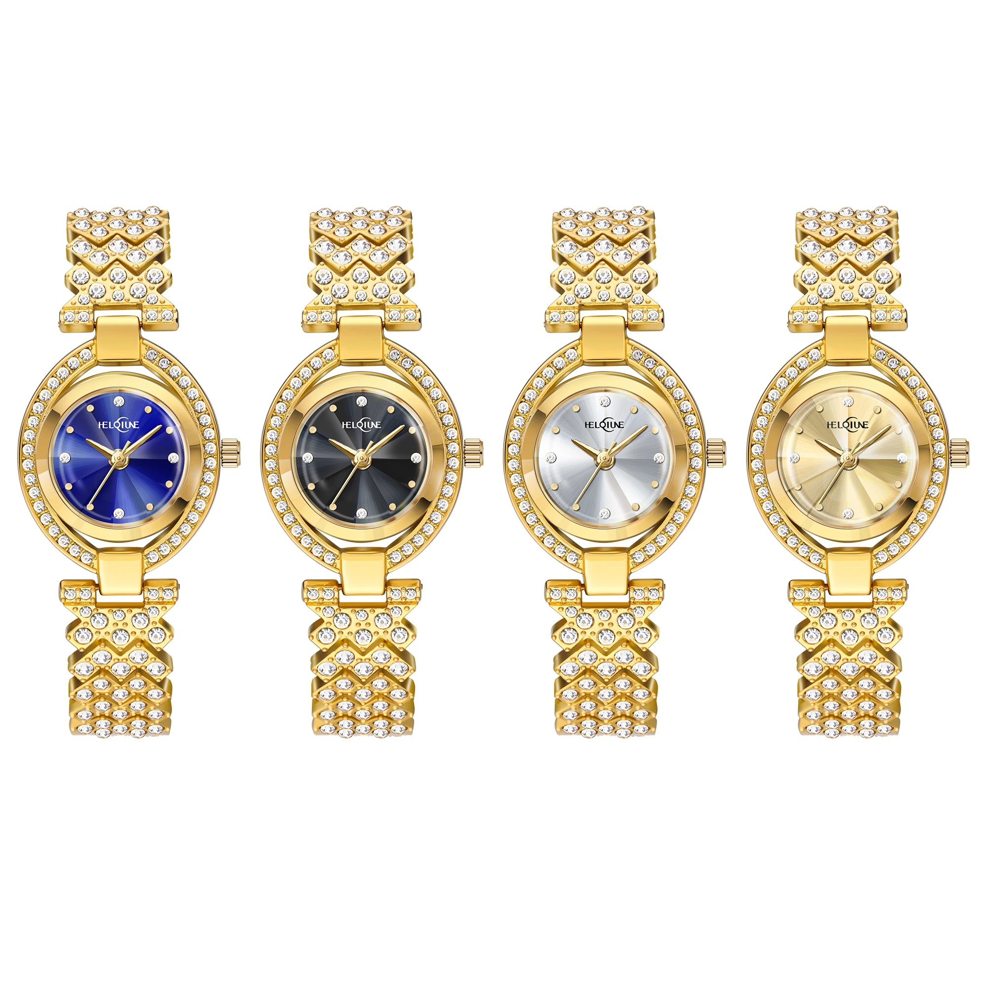 1 ساعة كوارتز فاخرة مطلية بالذهب، لمسة نهائية متينة مطلية بالذهب لمدة عامين، ضمان الاحتفاظ بالألوان، اختيار مثالي للهدايا #6