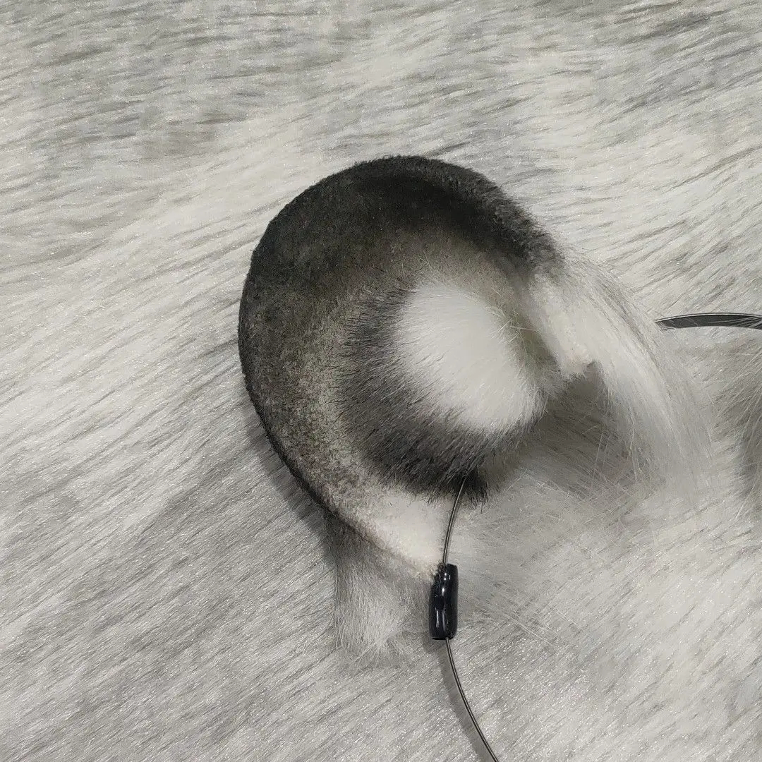 할로윈 신제품 수제 동물 귀 시뮬레이션 원래 고품질 스노우 레오파드 귀 헤어 밴드 머리 장식 소녀