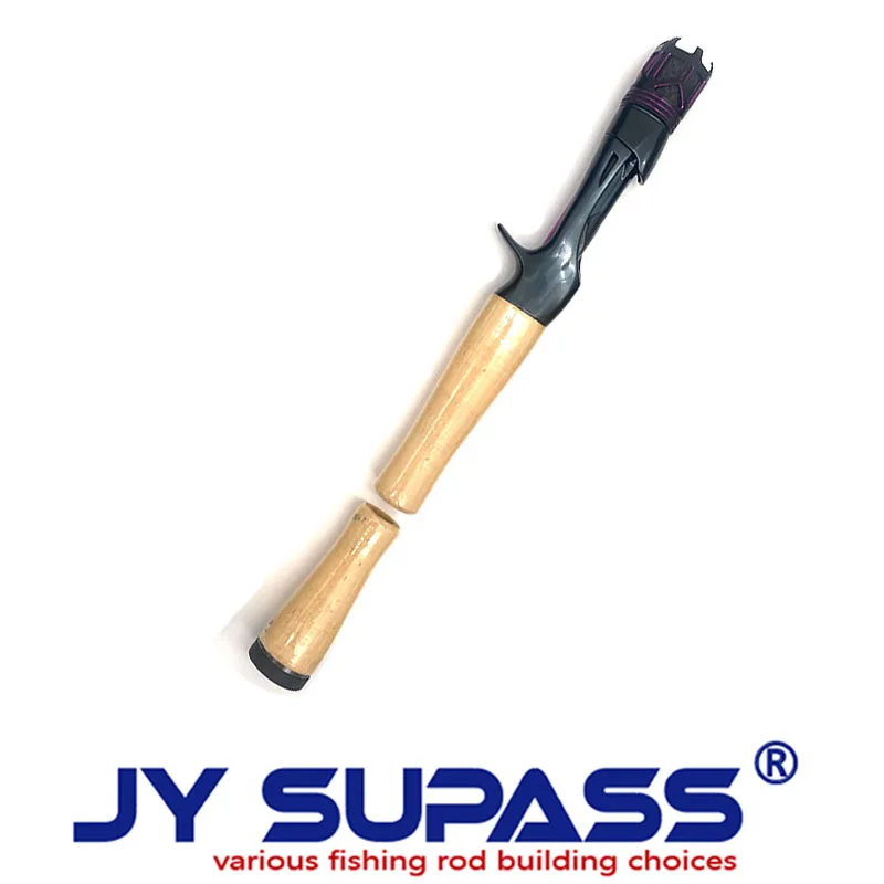 مجموعة مقبض بكرة صنارة صيد مخصصة من JY SUPASS WFC مع فحص لف، قضيب مقعد بكرة صيد ذاتية الصنع مخصص