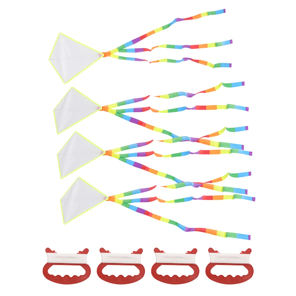 

1 set DIY Kites Blank Kits Kids Toys Portable Hand Painted Child Kite Set Toddler Supplies Creativity Interactive Drawing