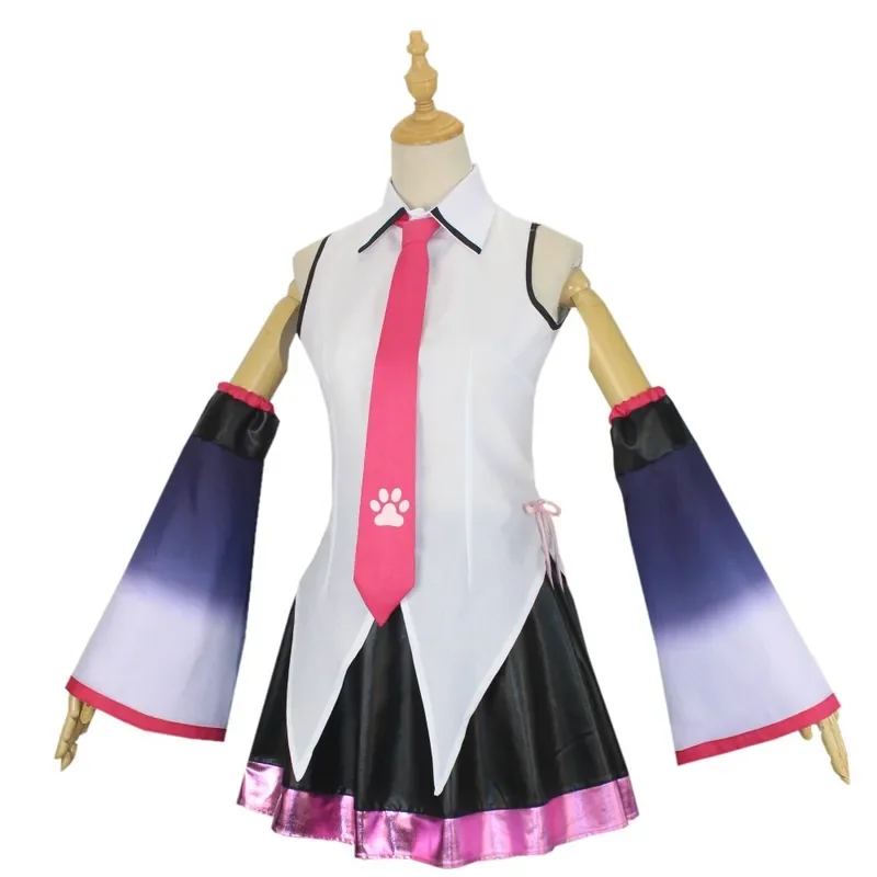 Vocaloid Miku Cosplay Costume Birthday Party Uniform Skirts Top Midi Dress Female Halloween Party Suit For Women