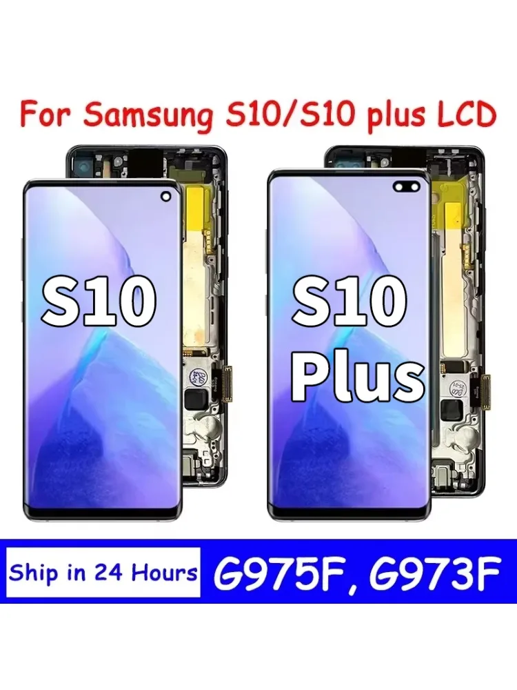 Ekran TFT z ramką do Samsunga S10 Plus S10+ G975F, wyświetlacz LCD z dotykiem, zamiennik ekranu do Samsunga S10 G973F — zdjęcie produktu 7