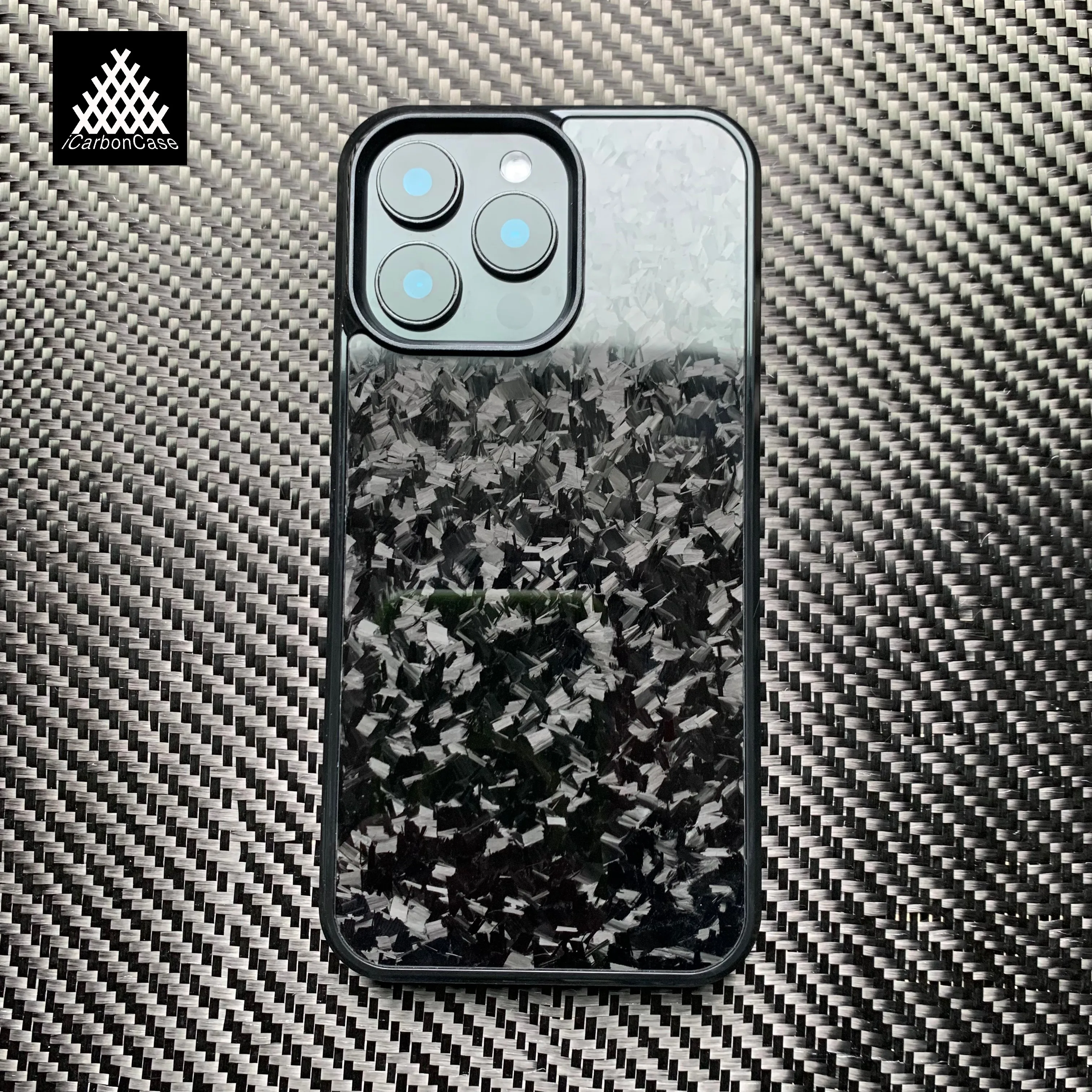 

Magnetic Real Black Forged Carbon Fiber Phone Case for iPhone 16 15 14 13 12 11 Pro Max 16+ 15+ 14+ SE 2 3 with Magsafe Charging